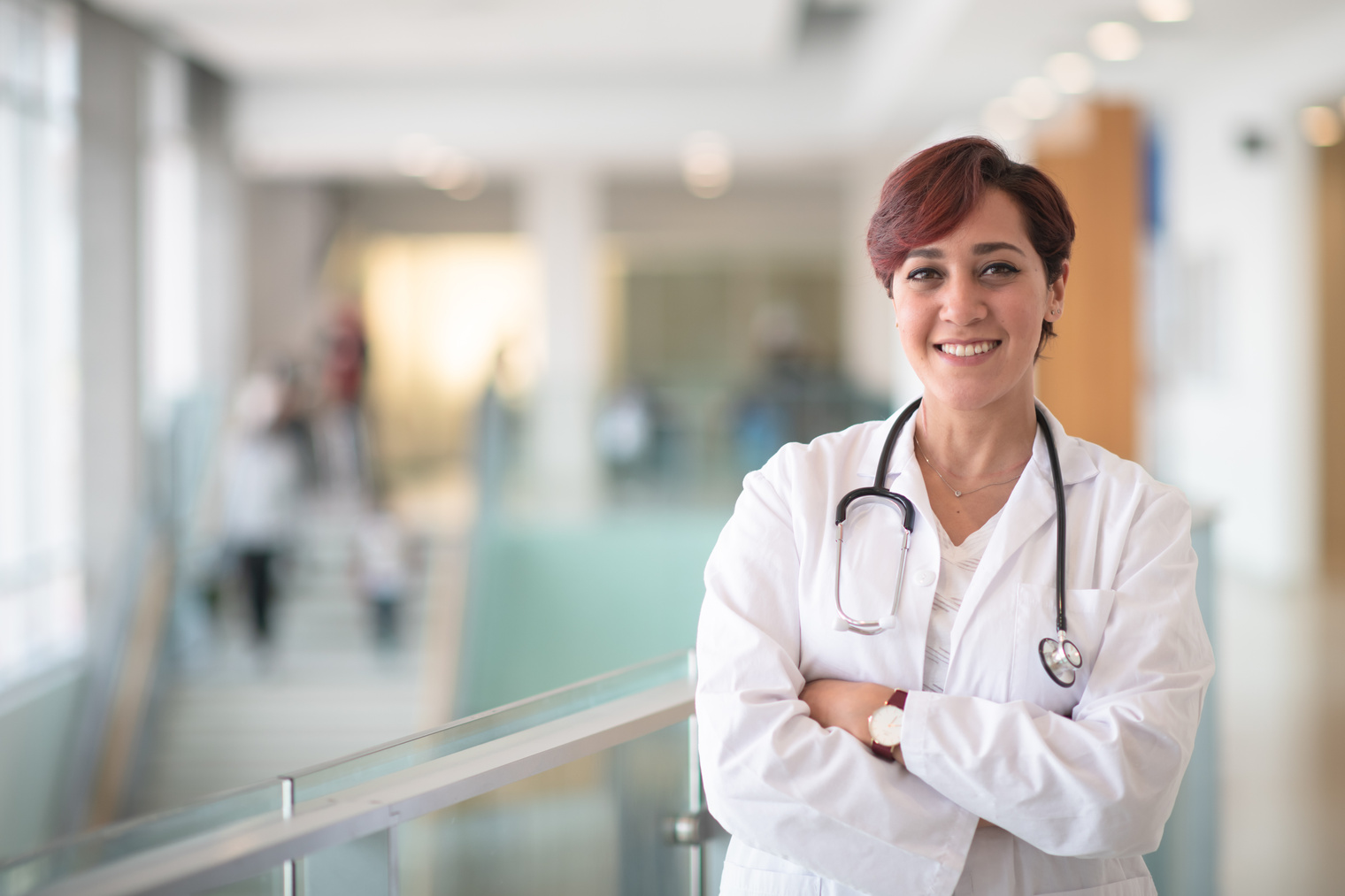 Female Hispanic Doctor Portrait stock photo